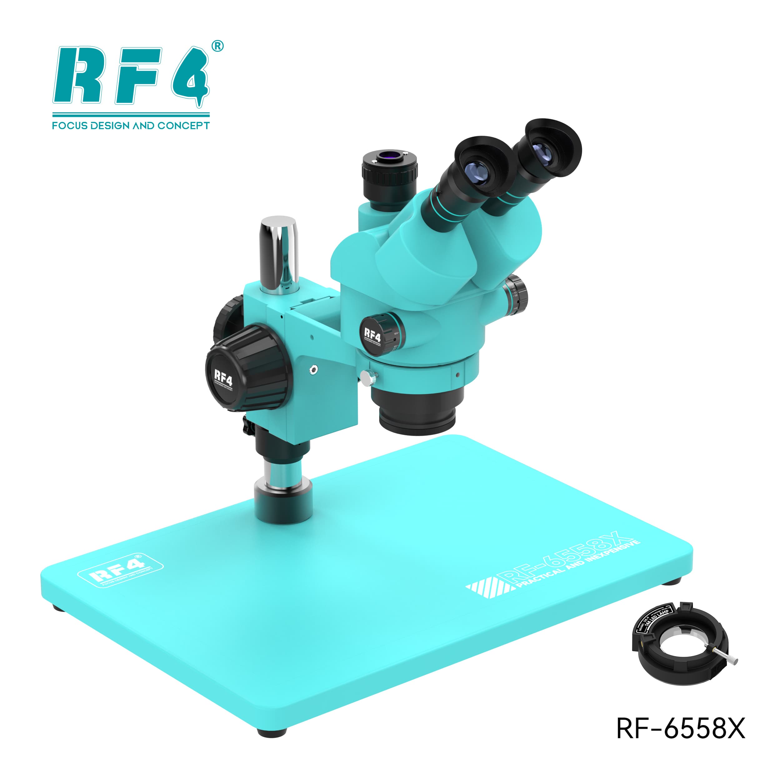 Microscópio Trinocular RF4 RF-6558X — detalhe