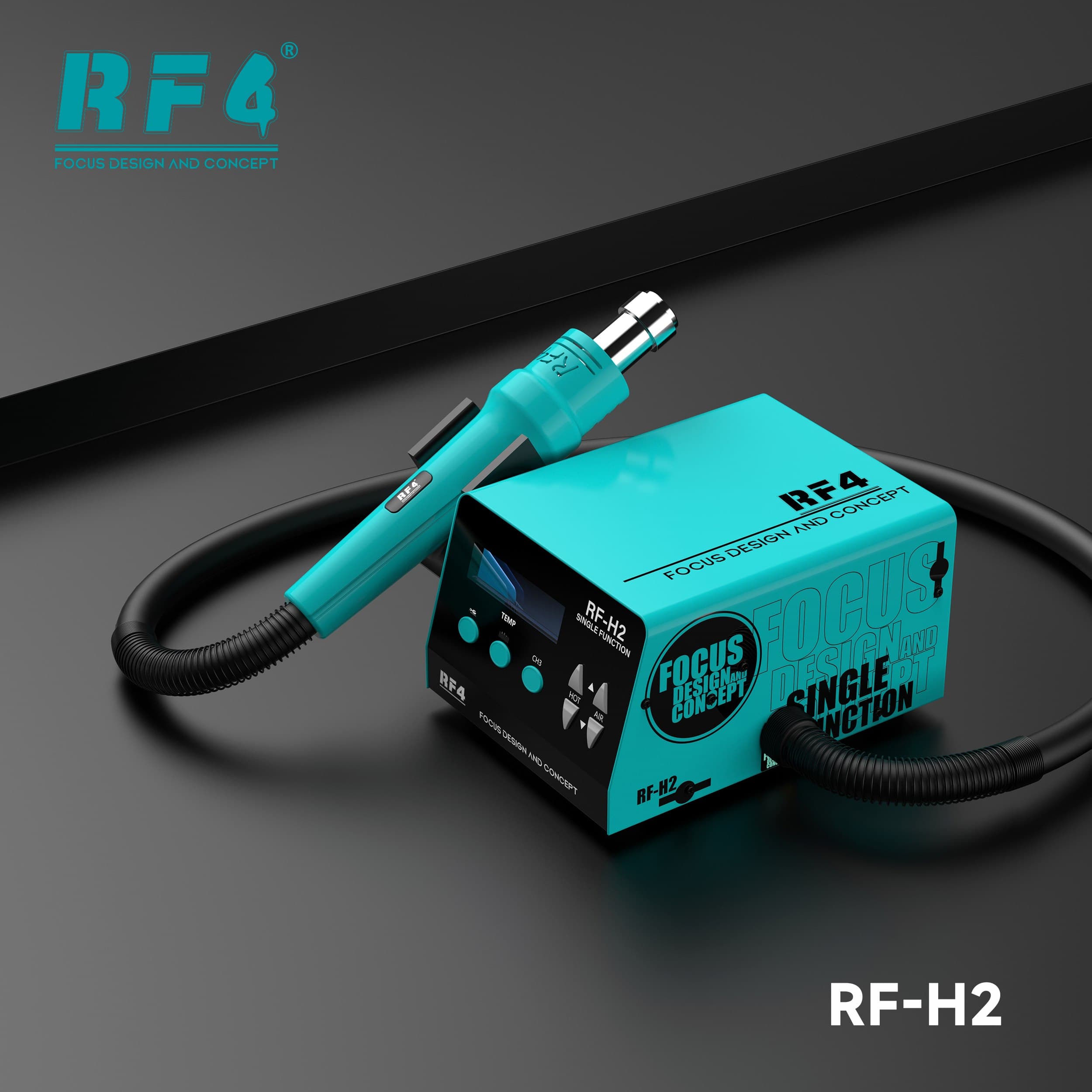 RF4 RF-H2 — estação de ar quente na bancada